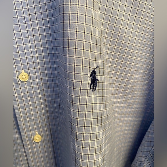 Ralph Lauren Blue Check Dress Shirt - Picture 4 of 4